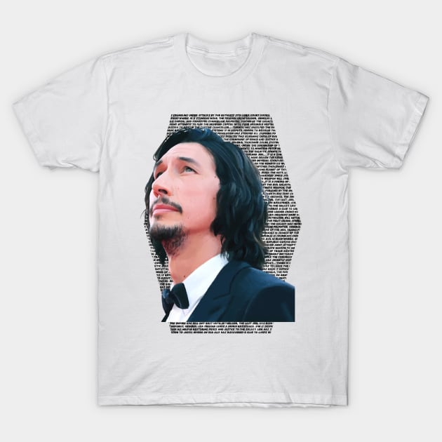 Adam Driver Portrait MTFBWY T-Shirt by fiatluxillust